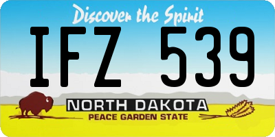 ND license plate IFZ539