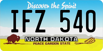 ND license plate IFZ540