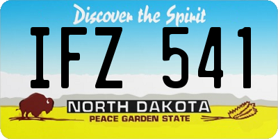 ND license plate IFZ541