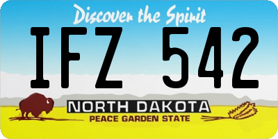 ND license plate IFZ542