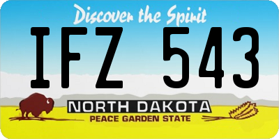 ND license plate IFZ543