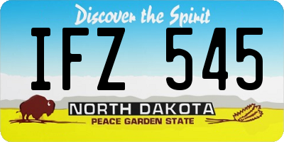 ND license plate IFZ545