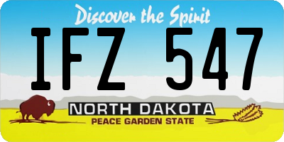 ND license plate IFZ547