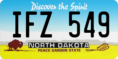 ND license plate IFZ549
