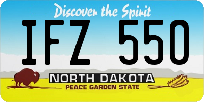 ND license plate IFZ550