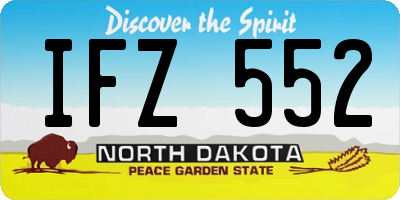ND license plate IFZ552