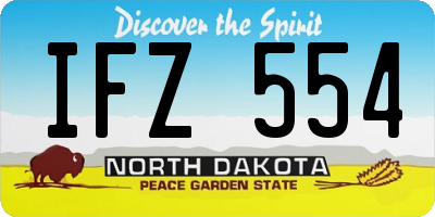 ND license plate IFZ554