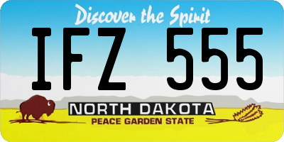 ND license plate IFZ555