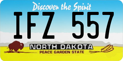 ND license plate IFZ557