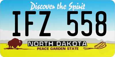 ND license plate IFZ558
