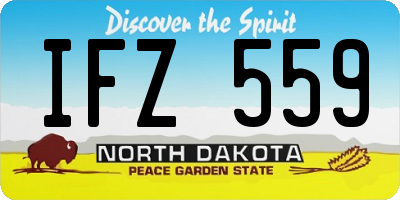 ND license plate IFZ559