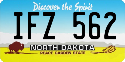 ND license plate IFZ562