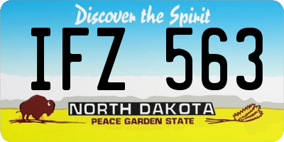 ND license plate IFZ563