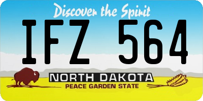 ND license plate IFZ564