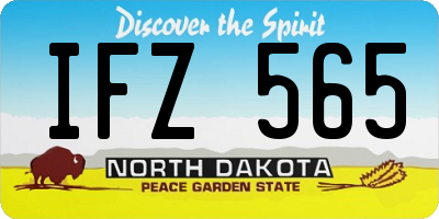ND license plate IFZ565
