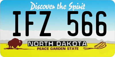 ND license plate IFZ566