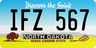 ND license plate IFZ567