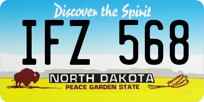 ND license plate IFZ568