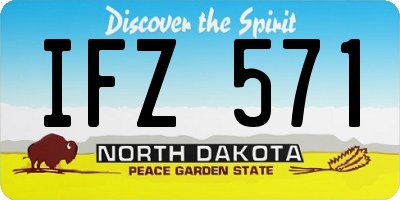 ND license plate IFZ571