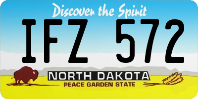 ND license plate IFZ572