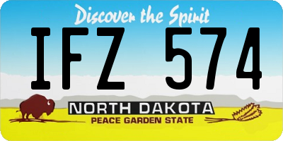 ND license plate IFZ574