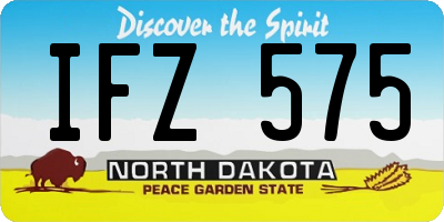 ND license plate IFZ575