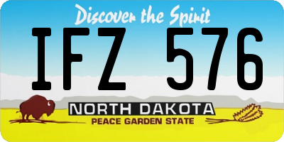 ND license plate IFZ576