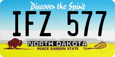 ND license plate IFZ577