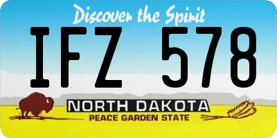 ND license plate IFZ578