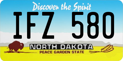 ND license plate IFZ580