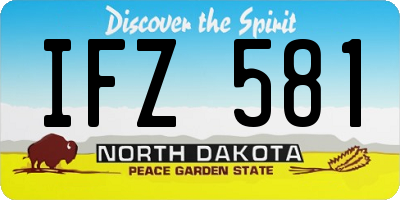ND license plate IFZ581