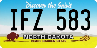 ND license plate IFZ583