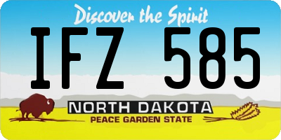 ND license plate IFZ585