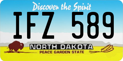 ND license plate IFZ589