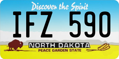 ND license plate IFZ590