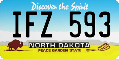 ND license plate IFZ593