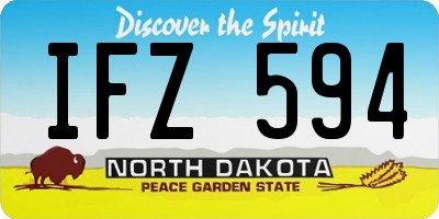 ND license plate IFZ594