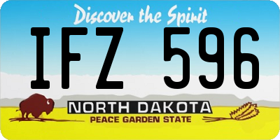 ND license plate IFZ596