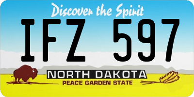 ND license plate IFZ597