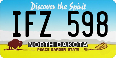 ND license plate IFZ598