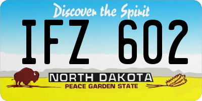ND license plate IFZ602