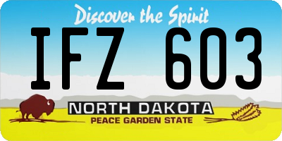 ND license plate IFZ603