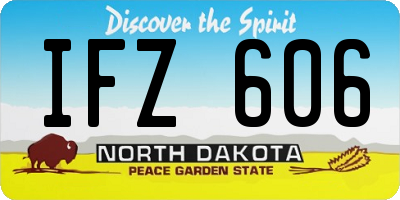 ND license plate IFZ606