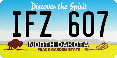 ND license plate IFZ607