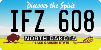 ND license plate IFZ608