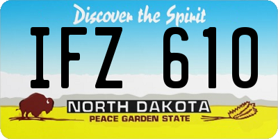 ND license plate IFZ610