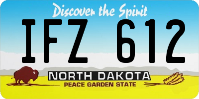 ND license plate IFZ612
