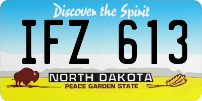 ND license plate IFZ613