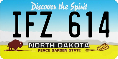 ND license plate IFZ614