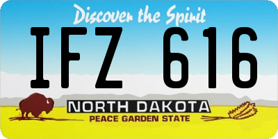 ND license plate IFZ616